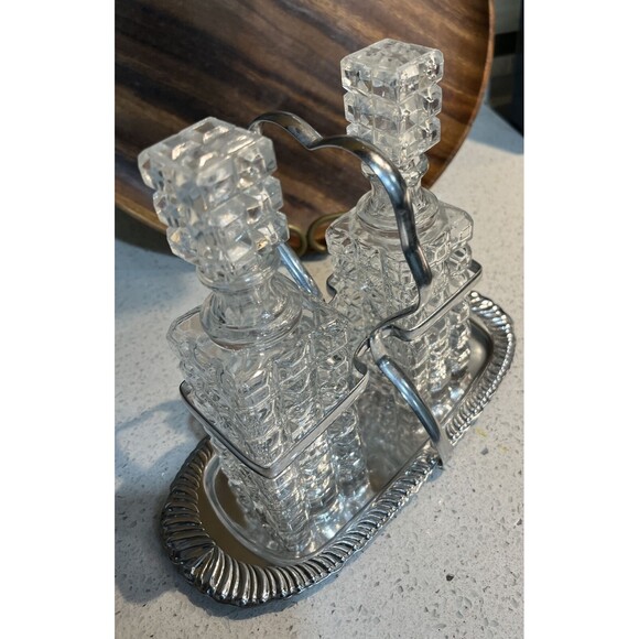 Vintage Mayell Cruet Set “classic”.  Chromium Plate 3 Piece Set.  RARE FIND - Picture 2 of 10